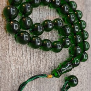 سبحة بكلايت أخضر شفاف 🌿